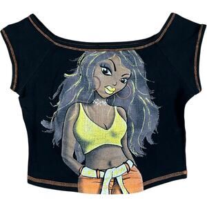 Hip-Hop Baby Girl Graphic Vintage Y2K Baby Tee Crop Top